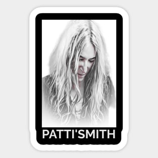 Wall patti smith white Sticker